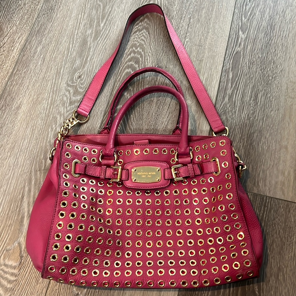 Michael Kors Pink and gold large tote bag